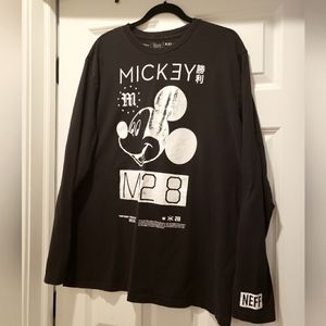 Disney Collection, Black, Mickey Mouse long sleeve t-shirt, size xxl